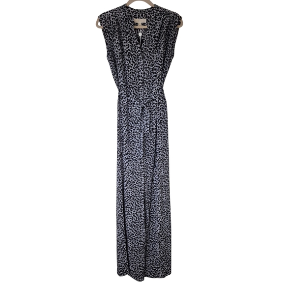 Michael Kors Abstract Animal Jaguar Print Jumpsuit With Belt NEW - Picture 2 of 9